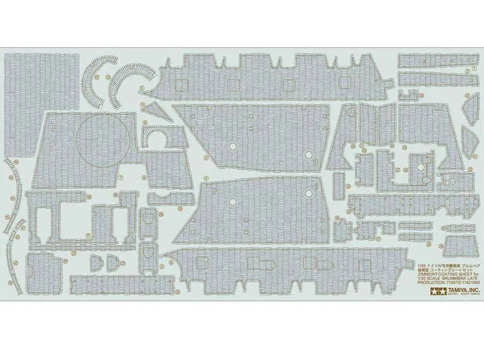Tamiya 1/35 Brummbar Late Production Zimmerit Sheet