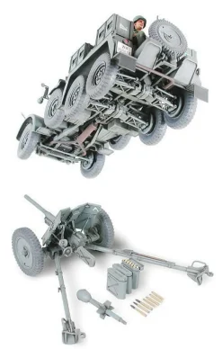Tamiya 1/35 Krupp Protze Kfz.69 Towing Truck with 37mm Pak 36 ATG