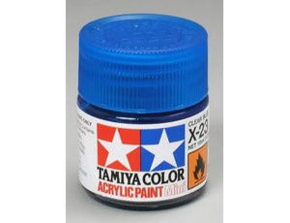 Tamiya Mini X-23 Clear Blue 10ml Acrylic Paint