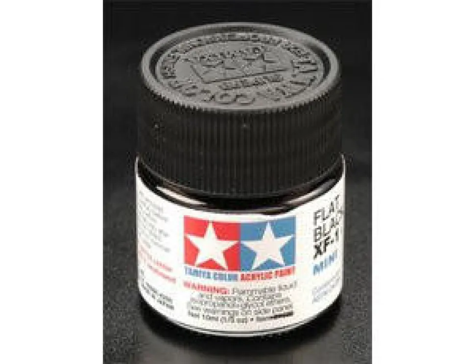 Tamiya Mini XF-01 Flat Black 10ml Acrylic Paint