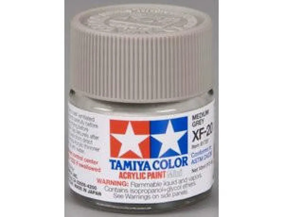 Tamiya Mini XF-20 Flat Medium Grey 10ml Acrylic Paint
