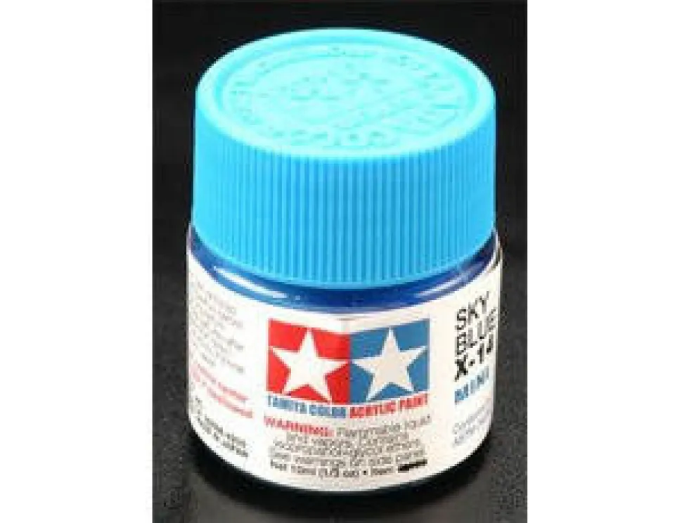 Tamiya Mini X-14 Gloss Sky Blue 10ml Acrylic Paint