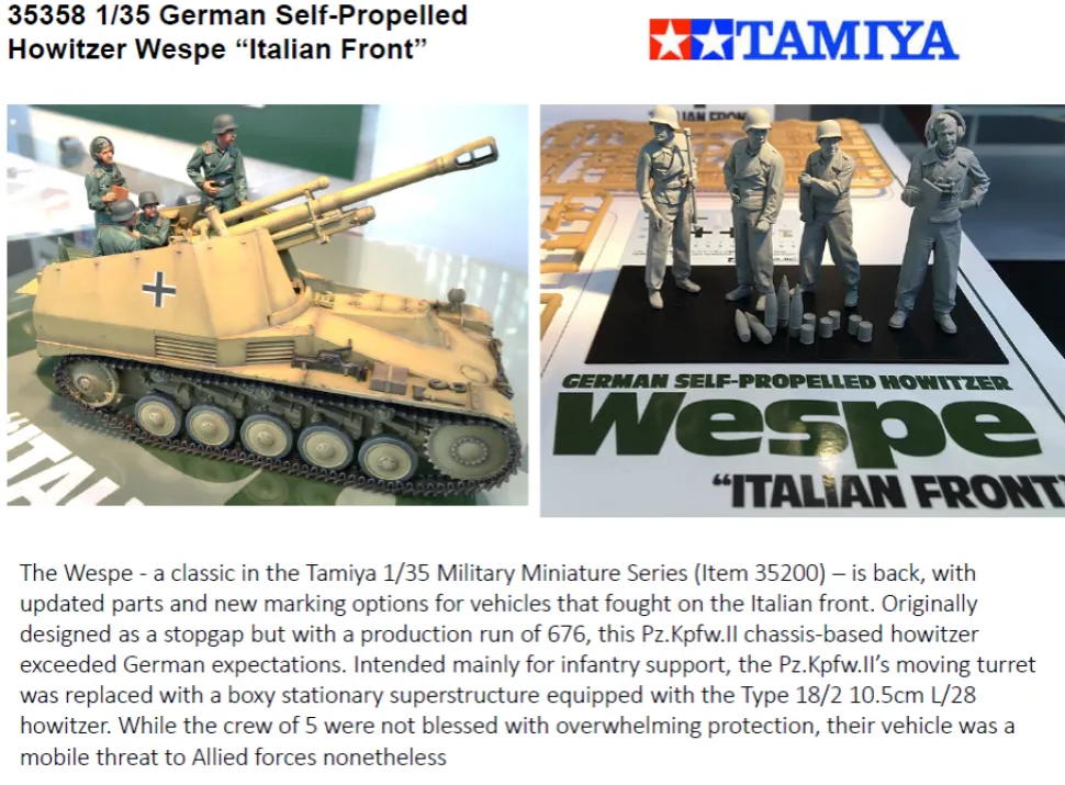 Tamiya 1/35 Sd.Kfz.124 Wespe SPG Italian Front