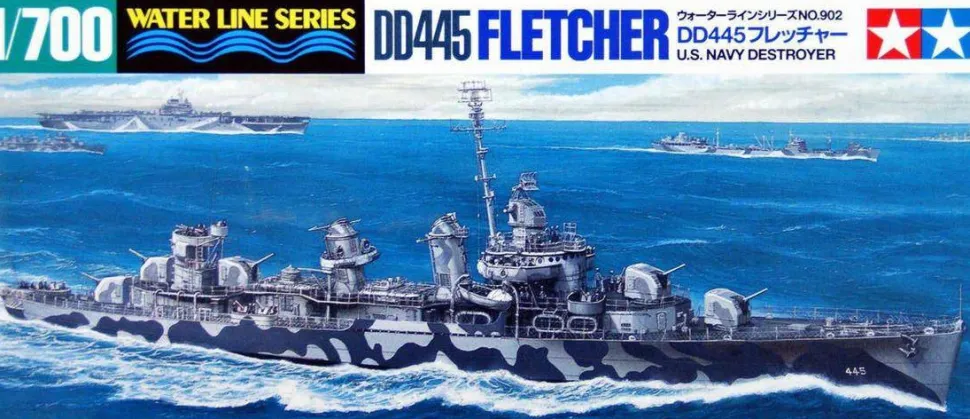 Tamiya 1/700 US Destroyer USS Fletcher DD-445 Model Kit