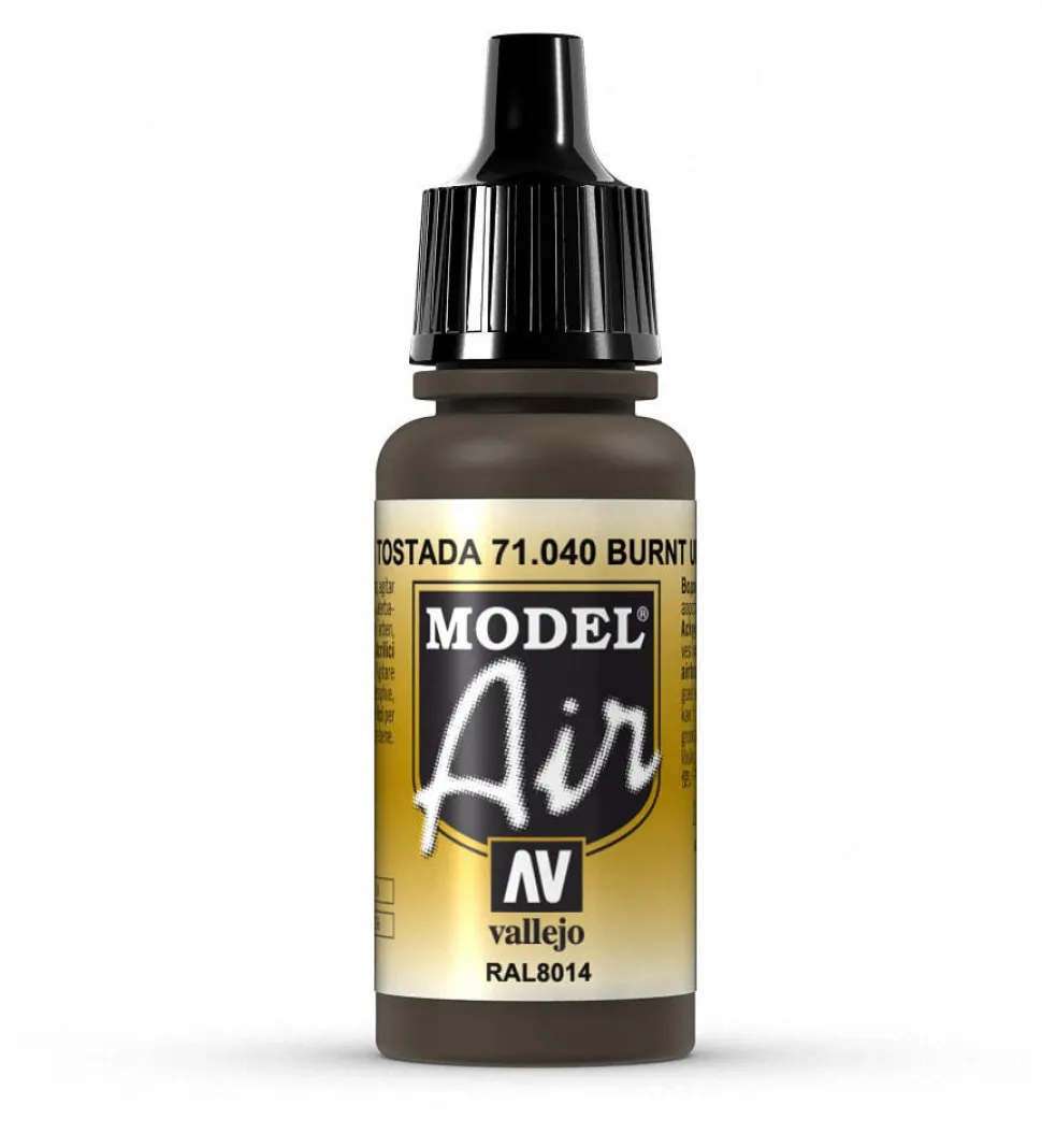 Vallejo Model Air 040 17ml Burnt Umber Matt Acrylic