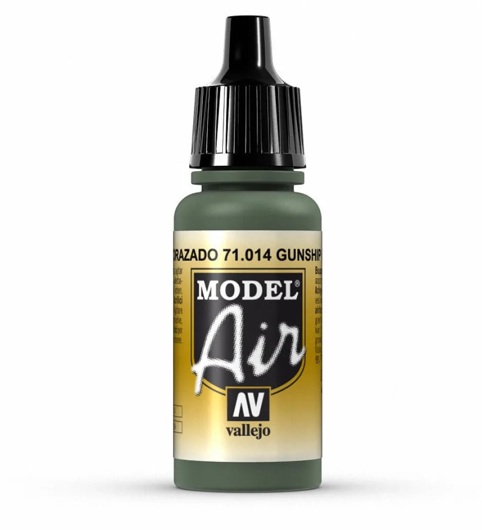 Vallejo Model Air 014 17ml Gunship Green Matt Acrylic