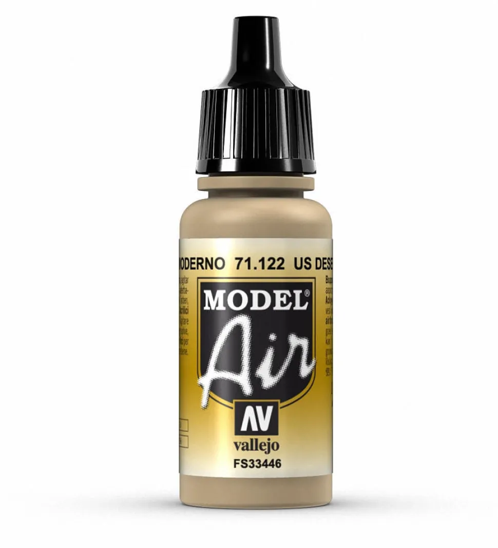 Vallejo Model Air 122 17ml US Desert Armour 686 Matt Acrylic