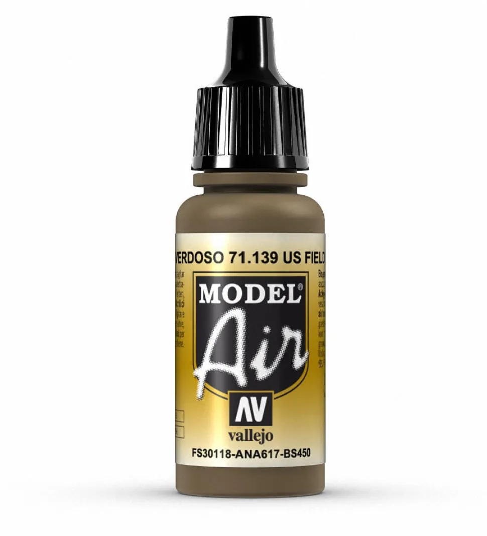 Vallejo Model Air 139 17ml US Field Drab (FS30118) Matt Acrylic