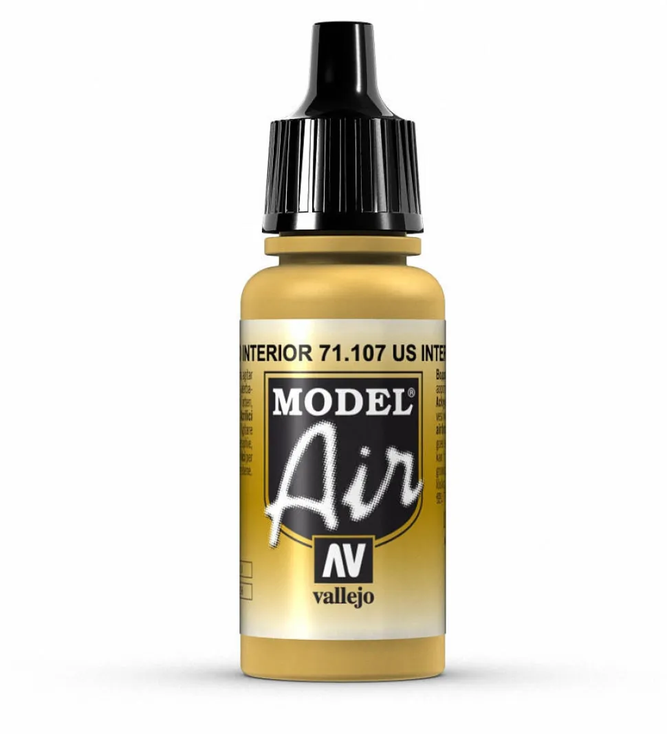 Vallejo Model Air 107 17ml US Interior Yellow Matt Acrylic