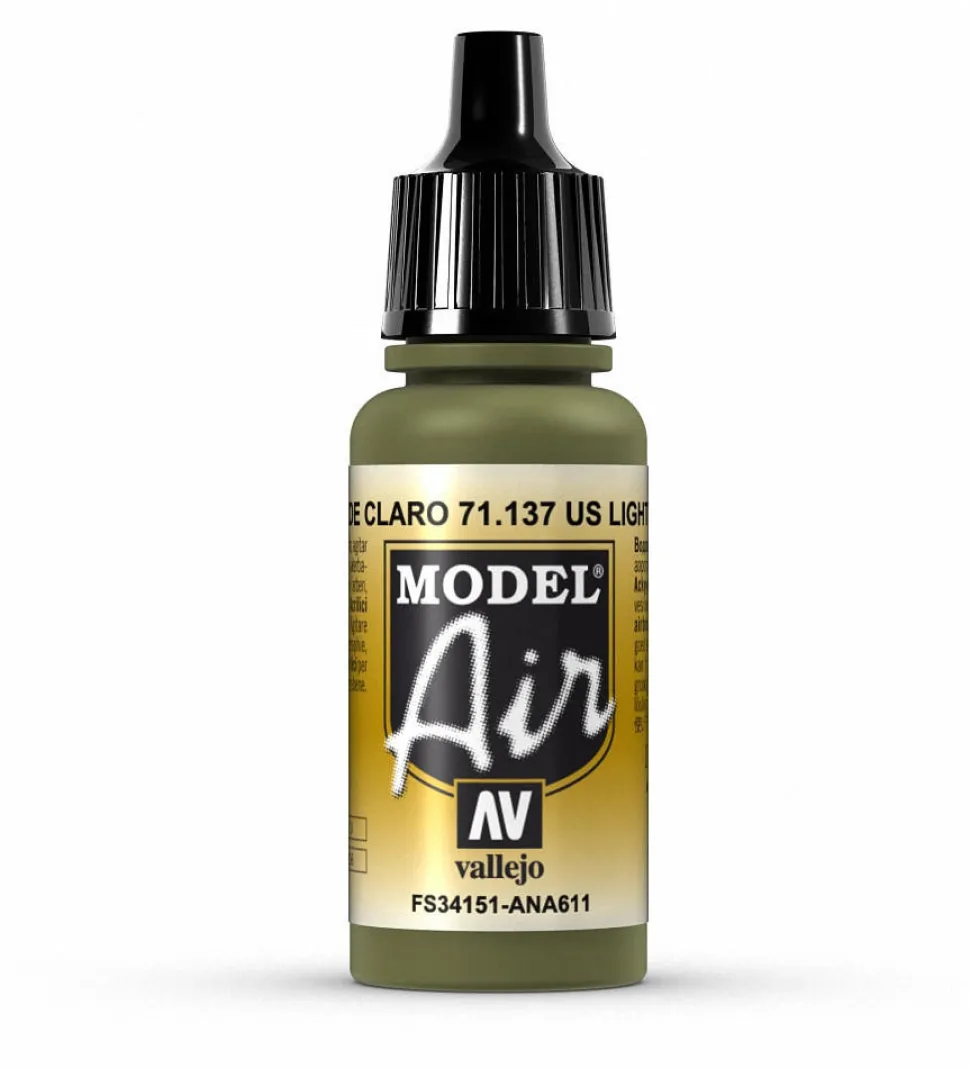 Vallejo Model Air 137 17ml US Light Green (FS34151) Matt Acrylic