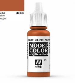 Vallejo Model Color 999 17ml Copper Metallic Acrylic Paint