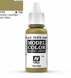 Vallejo Model Color 978 17ml Dark Yellow Matt Acrylic Paint