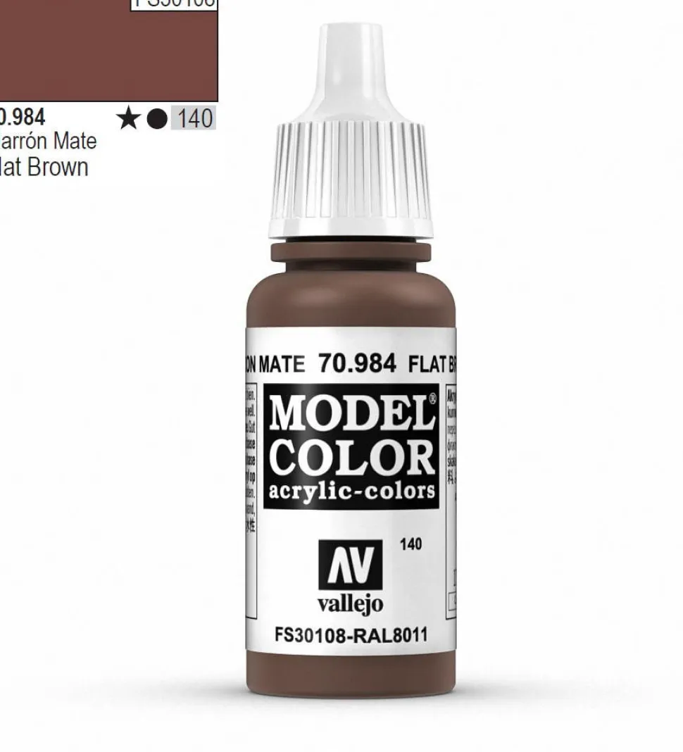 Vallejo Model Color 984 17ml Flat Brown Matt Acrylic Paint