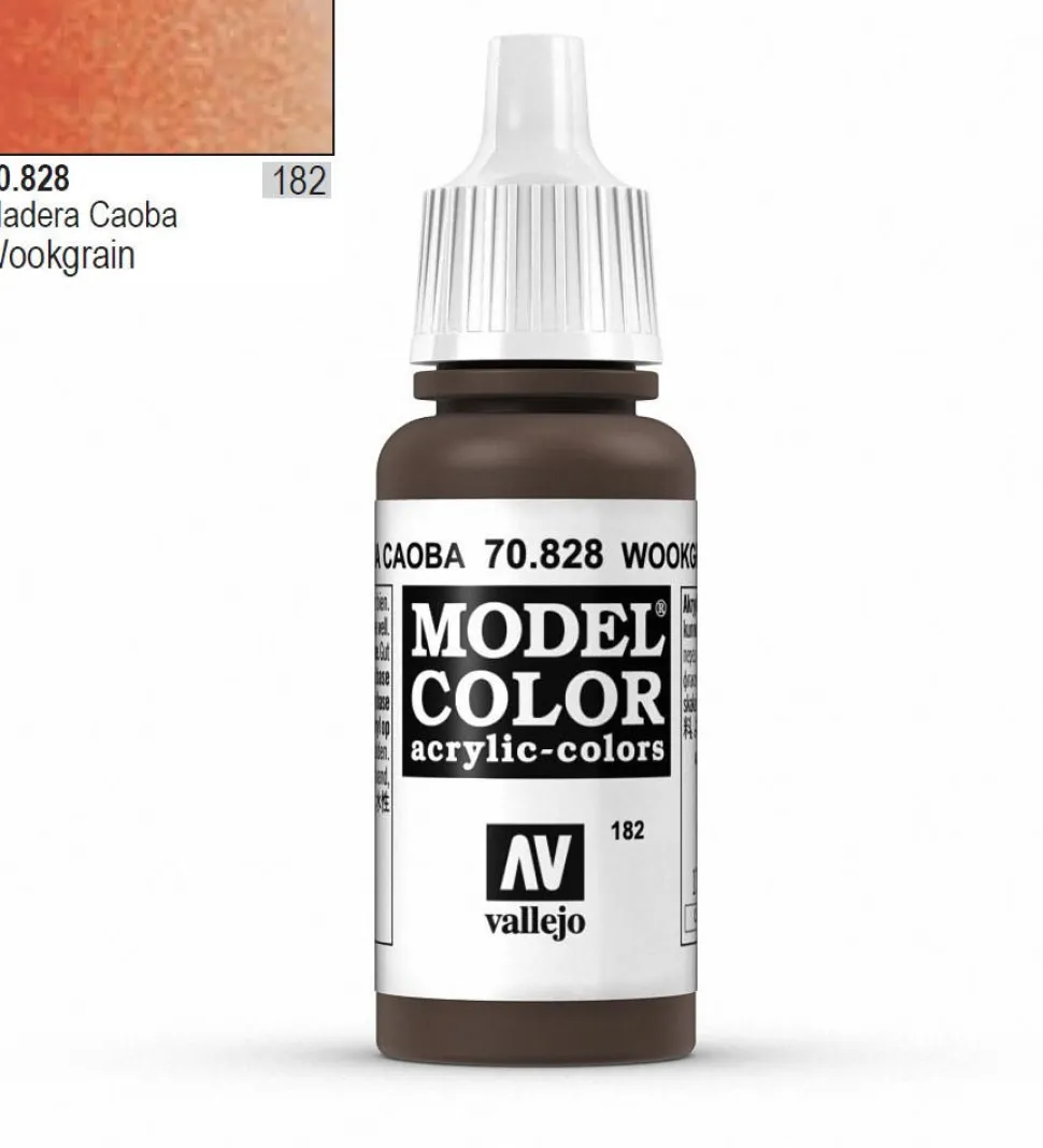 Vallejo Model Color 828 17ml Woodgrain Transparent Acrylic