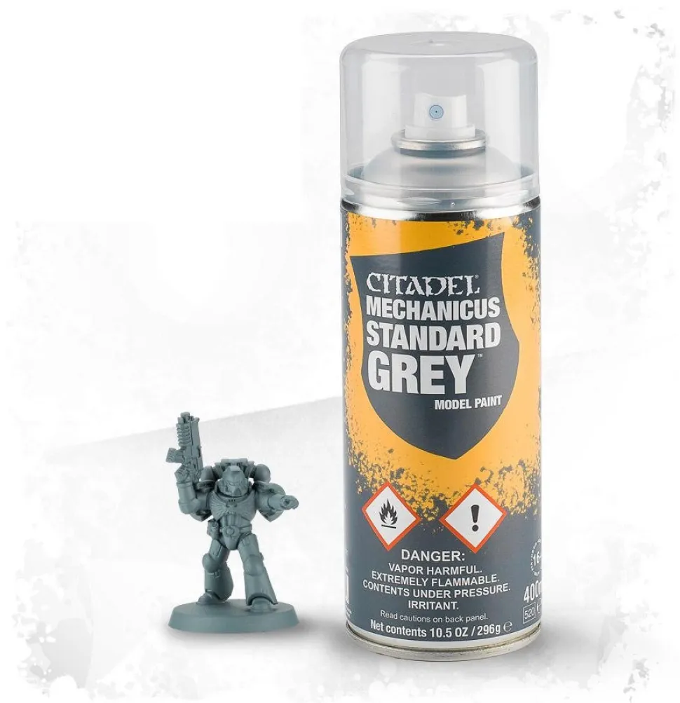 Warhammer Colour 400ml Spray Mechanicus Standard Grey Acrylic Paint